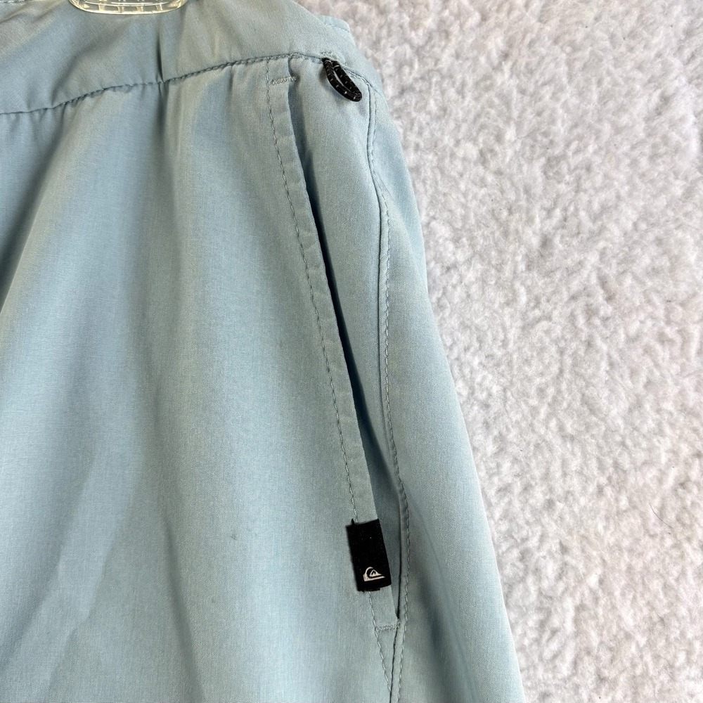 Quiksilver Amphibian Shorts Mens 36 Light Blue Hybrid Board Shorts Quick Dry 9in - Picture 7 of 10
